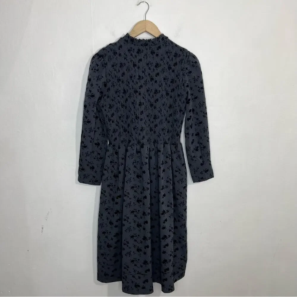 Joli Boutique Gray Black Floral Girls Dress Size Medium